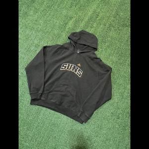 Nba Adidas Suns Hoodie Black and Orange Mens S